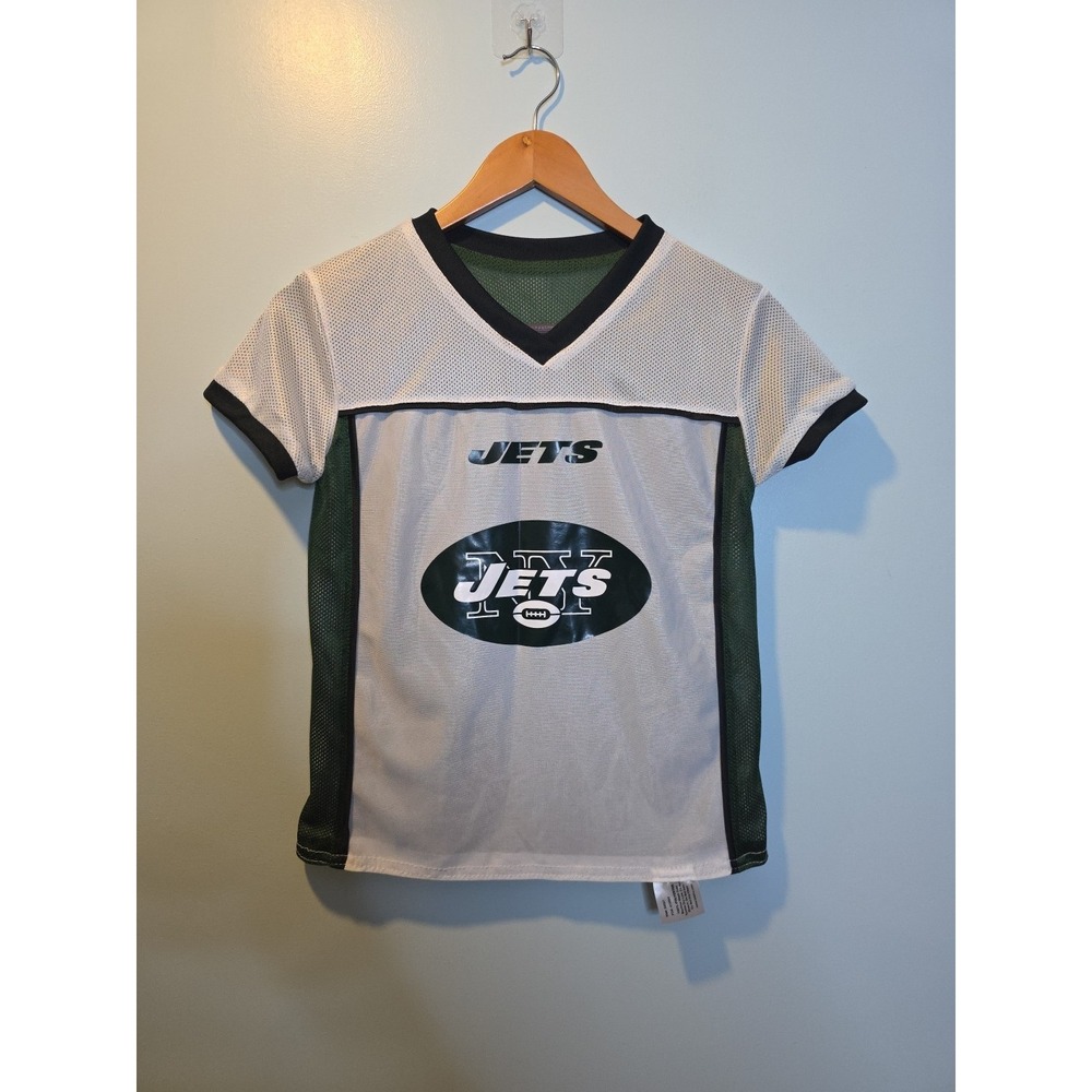 New York Jets NFL Flag Football Reversible Jersey Youth Small Green White BDA